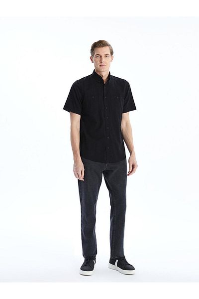 LC Waikiki Cămașă pentru bărbați din popelin cu mânecă scurtă LCWAIKIKI Classic Regular Fit
