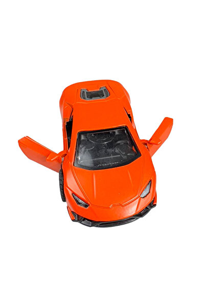 Toyaş Super Sports Car Metal Model Pull Drop Doors Opened Toy Car 10cm Orange