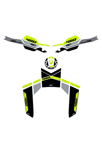 GP KOMPOZİT GP Kompozit CF Moto 450 MT 2024 Uyumlu Tank Pad Seti Siyah