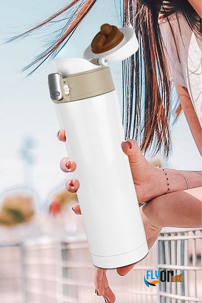 FLYON 450ml Double Layer and Lock Steel Thermos Cup - Leakproof Flask -666