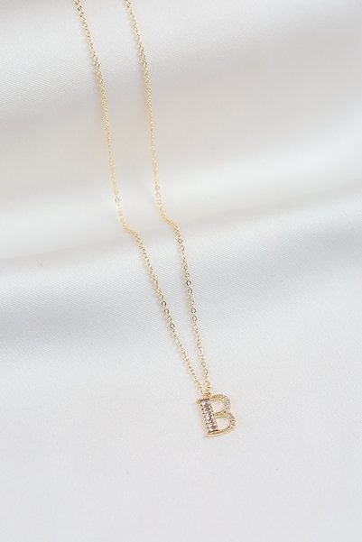 Brillo Gold Color Zircon Stone Steel Necklace(51 cm)