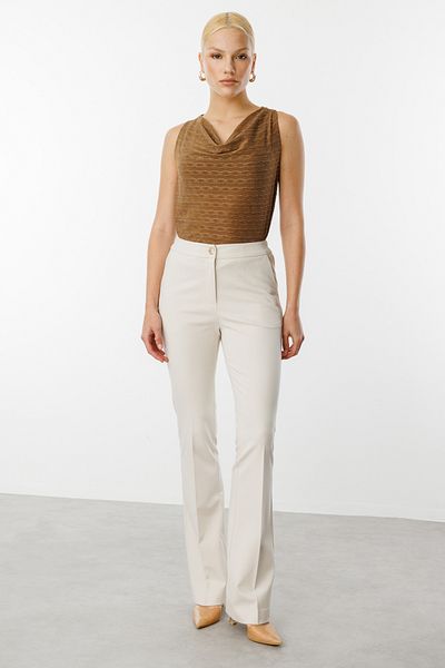 Ekol Wide Leg Trousers with Elastic Waist