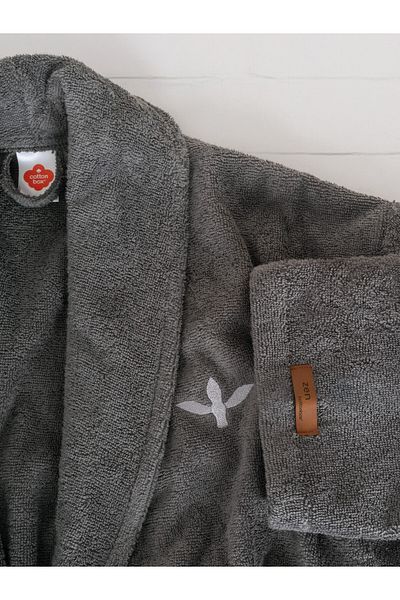 Cotton Box Μονό μπουρνούζι Wellness Zen L/XL Anthracite