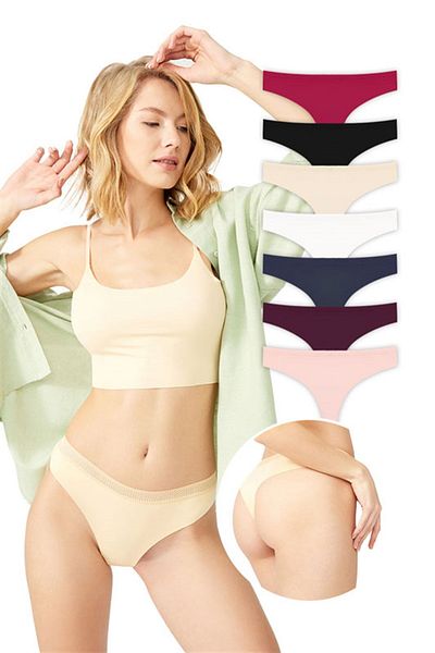 Cottonhill Basic Laser Cut Mesh Elastic Brazilian εσώρουχα 7 Πακέτο - 2