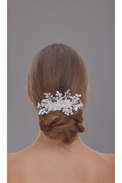 Simay Aksesuar ST877 ÇİÇEKLİ  GELİN TOKASI