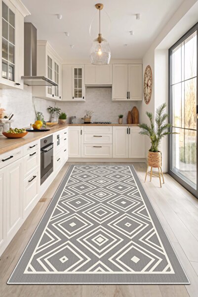 West Home Makinede yıkanabilir kaymaz taban leke tutmaz mutfak halısı salon h...
