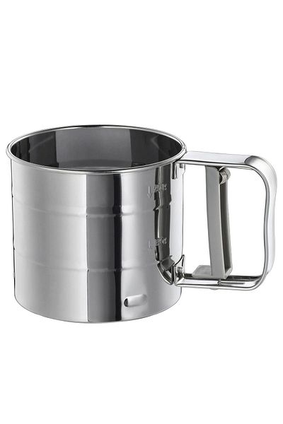 Binbirreyon Flour Sieve with Trigger Anti-Caking Sieve Stainless Steel 10,5cm Ra462