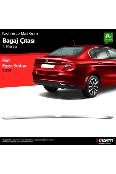 S Dizayn S-Dizayn Fiat Egea SD Krom Bagaj Çıtası 2015 Üzeri A+ Kalite (Mat Kr...