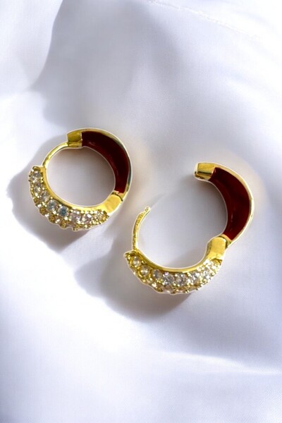 PETEK AKSESUAR Minelli Stone Ring Earring