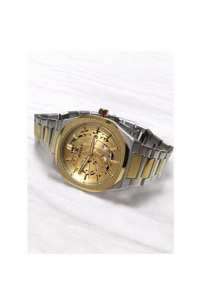 Rivoly Men's Stainless Steel Analog Quartz Date Display Watch Easy to Read Fashion Design Waterproof