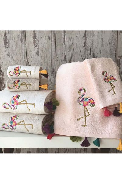 Okya Home Okya Flaminor Towel Set 70% Bamboo 30% Cotton 6 Pcs H116