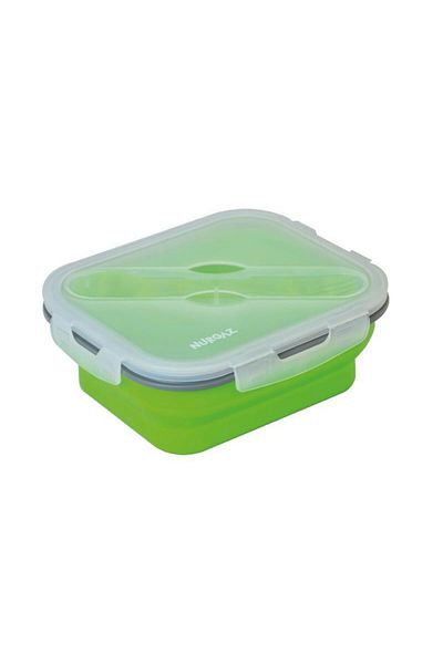 NURGAZ Silicone Foldable Single Compartment Dinner Set