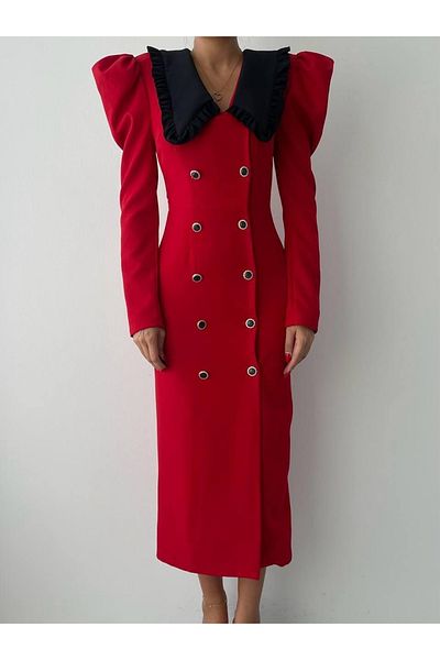 JANES Rochie Palmas cu guler lat
