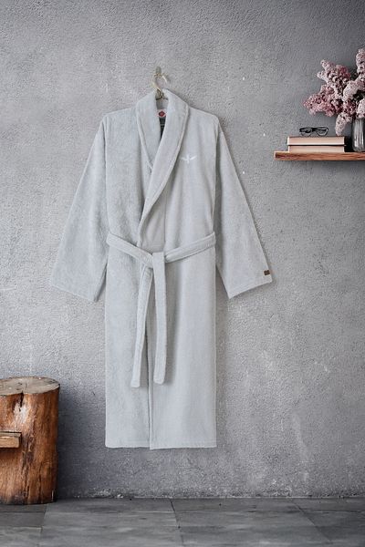 Cotton Box Μονό Μπουρνούζι Wellness Stone s/m Γκρι