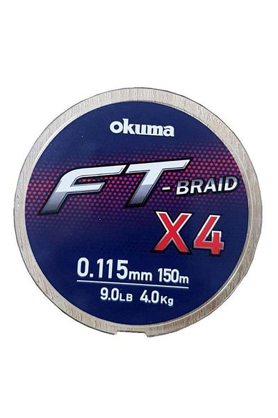 Okuma Ft-*4 Braided Line 150 Mt Gray Braided Rope Fishing Line