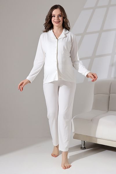LİKAPA Likapa Front Buttoned Maternity Long Sleeve Pajama Set