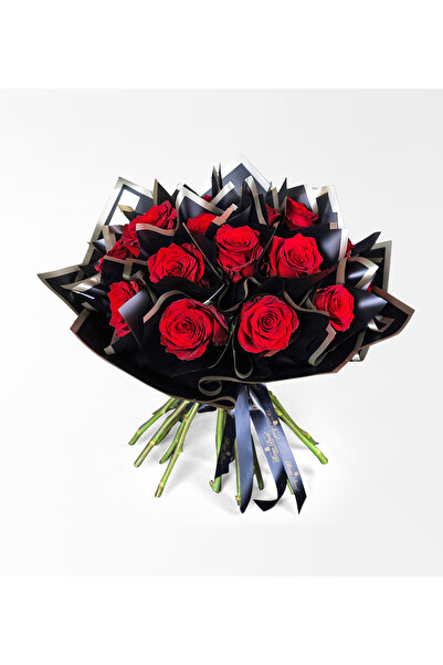 Rosebox Noir - 14-27 Arası Kırmızı Gül Buketi Sevgililer Günü Çiçeği