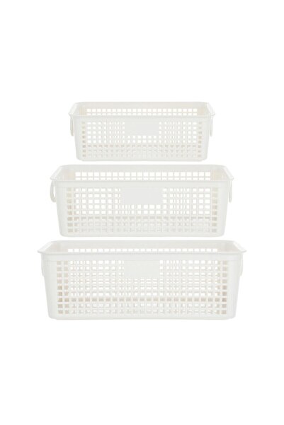 Miniso 3'lü Dikdörtgen Sepet Seti