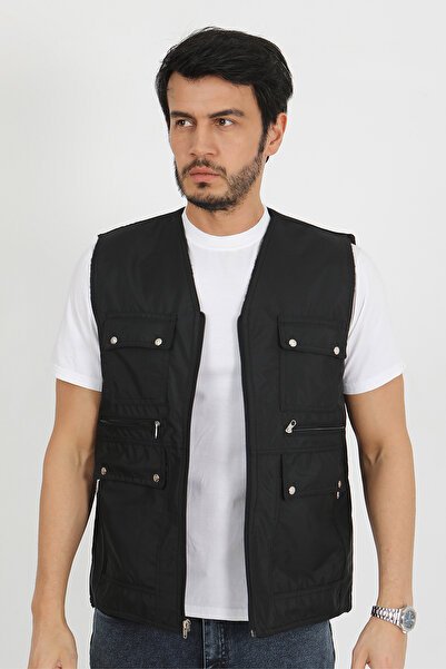 mansory exclusive Kışlık İçi Polarlı Yelek Çok Cepli Avcı Yeleği