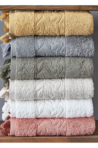 Dantela KOD-9070 50X90 БАВОВНЯНИЙ ЖАКАРДОВИЙ НАБІР РУШНИКІВ (6 ШТ.) - ЗМІШАНИЙ