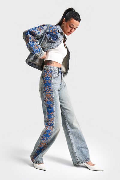 its basic Blugi de damă cu talie înaltă, denim, culoare T.Jeans 4S5-32