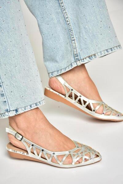 Fox Shoes U 250030114   Balerini de damă cu sclipici argintii