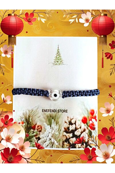 ENEFENDİ سوار مكرامية من الزجاج المنسوج والخرز الزجاجي لتجنب عين الشر بطاقة ا...