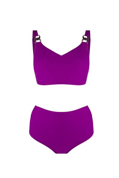 AYYILDIZ 4532 Mor Büyük Beden Bikini Takımı