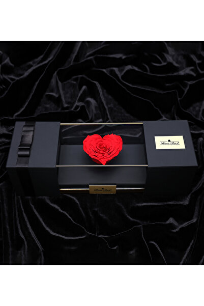 Rosebox Kırmızı Kalp Solmayan Gül