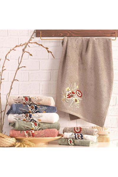 Okya Home Okya Calmora Towel Set 70% Bamboo 30% Cotton 6 Pcs H130