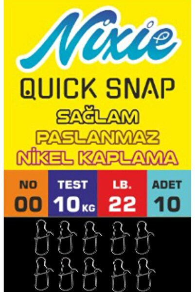 Genel Markalar Nixie Quick Snap (SAHTE BALIK KLİPSİ) 0 No. - 12 Kg.