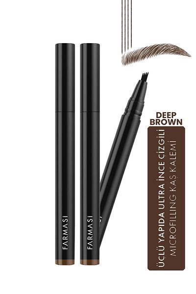 Farmasi 04 Dark Brown 2 Dinli Microblading Eyebrow Pen
