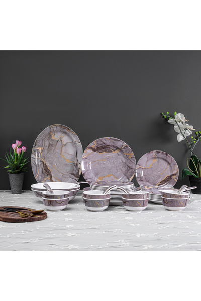 ROYALFORD Melamine Ware Dinner Set, 45 Pcs