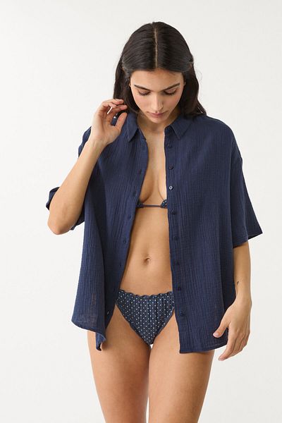 Stradivarius Flowing cotton shirt