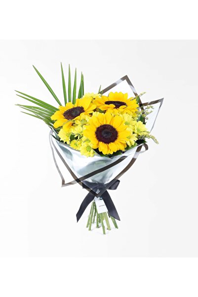 Rosebox Sarı Papatya Ve Ayçiçeği Buketi