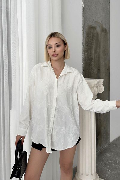 RB CLUB Cămașă Jacquard de damă cu modele florale