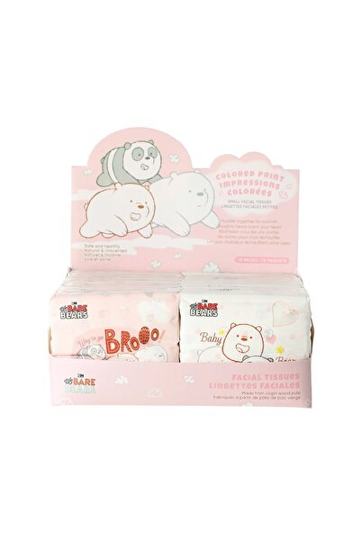 Miniso We Bare Bears Lisanslı Baskılı Kağıt Mendil 50Yp. - Kalp