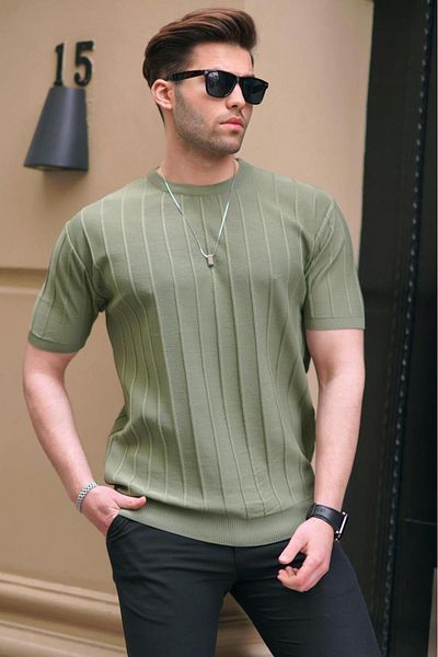 Madmext Mintgrünes T-Shirt für Herren 5684