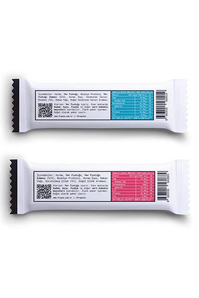 FROPİE Fropie Vegan High Protein Bar Set of 12 - Peanut Butter & Strawberry & Coconut