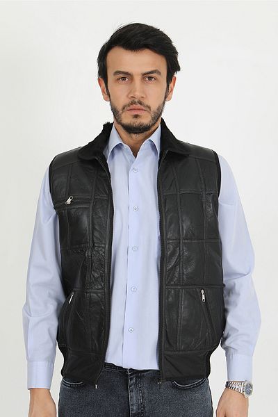 mansory exclusive Collar Fur Leather Vest