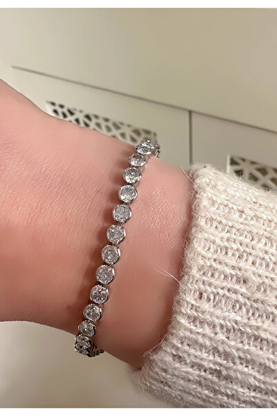 ECEMSEL Su Yolu Yuvarlak Taşlı Zarif Bileklik