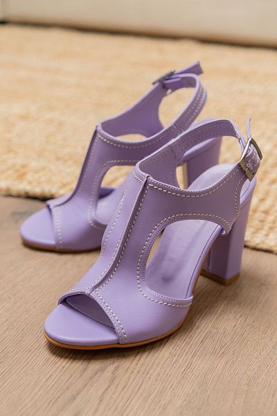Hayalimdeki Ayakkabı Pantofi de damă cu toc Orisha Purple Skin