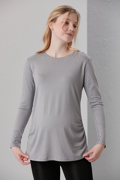 Işşıl 0362-viscon Bellows Plain Μακρυμάνικο μπλουζάκι εγκυμοσύνης