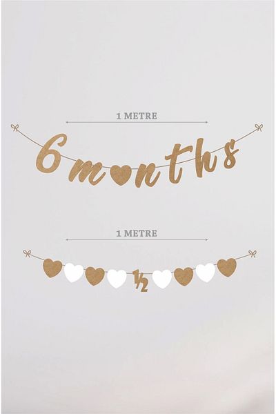 neşeli günlerim Set de aniversare pentru jumătate de vârstă Natural 6 luni