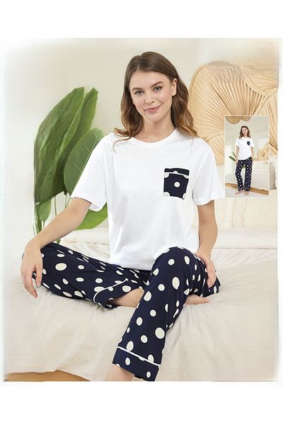 Aydoğan Aydogan 250032   Poplin Short Sleeve Pjs Set
