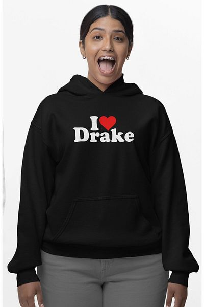Fuddy Moda Unisex Oversize Drake Motif Hoodie Rapper Themed Sweatshirt