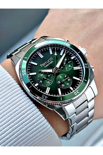 Ferrucci Functions Active Steel Cord 3 Atm Waterproof Men's Wrist Watch
