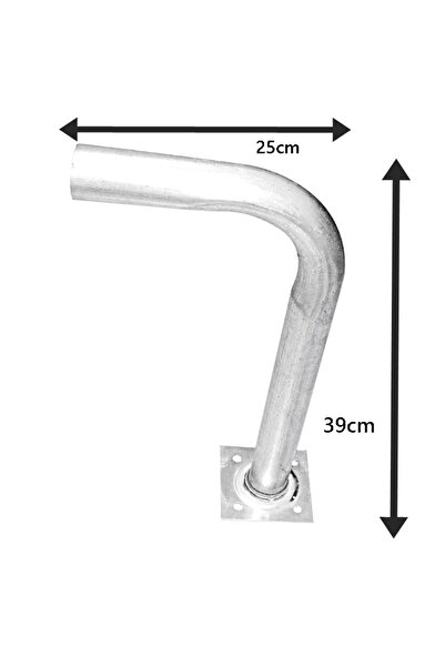 gaman Güneş Enerjili Sokak Lambası Direği - 39cm yükseklik 4cm boru çapı  ( L...