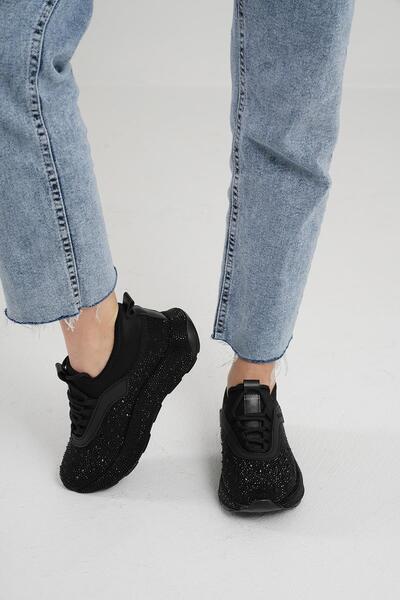 Beyond Γυναικείο Sneaker Black Stone - 4cm BYNDKİ105