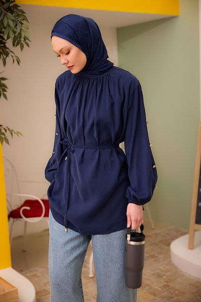 LOCCO Γυναικείο Ποδηλατικό Λαιμόκοψη Μπλε Navy Blue